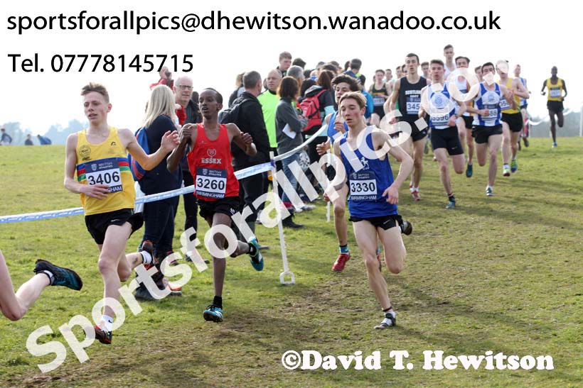 Mens under-17s 2016 Inter Counties Cross Country Champs. and Cross Challenge Final, Cofton Park, Birmingham. Photo: David T. Hewitson/Sports for All Pics